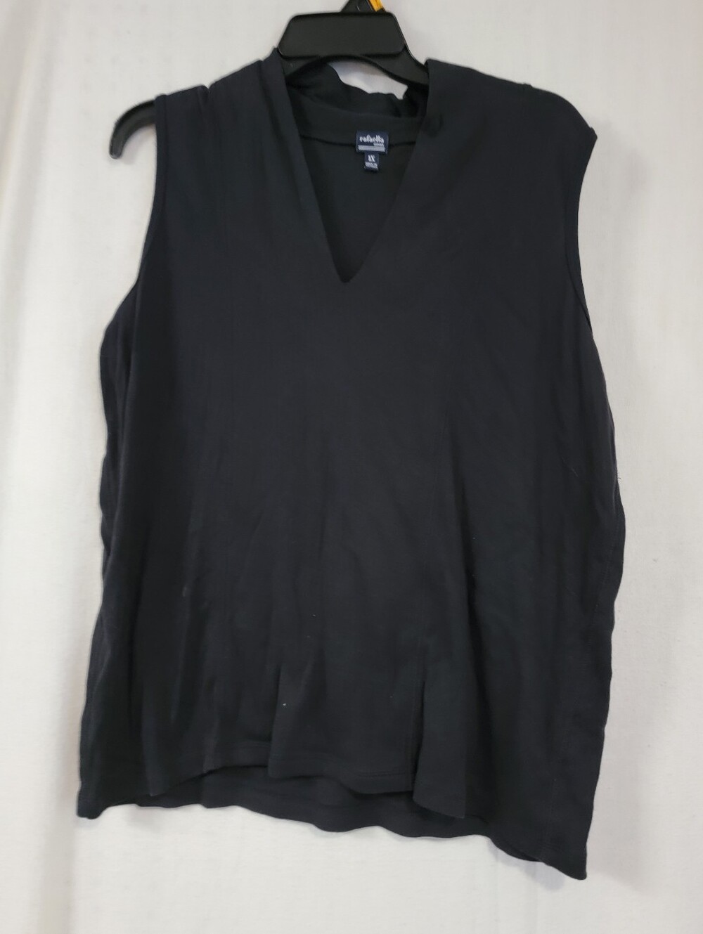 Rafaella Black V-Neck Sleeveless Top Size  1X